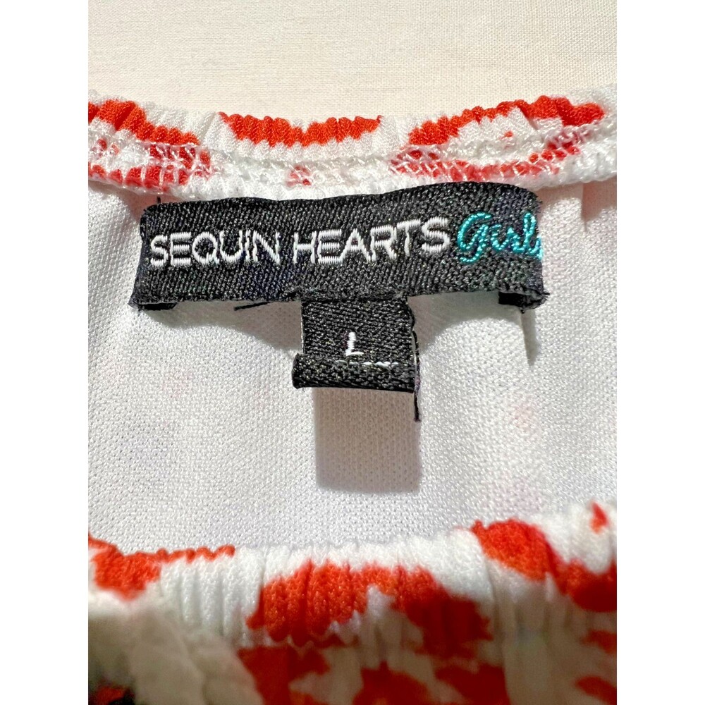 SEQUIN HEARTS LADIES Boho inspired aztec graphic print Romper Size LARGE - Picture 5 of 5